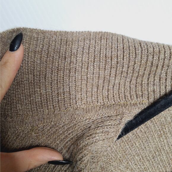 Eileen Fisher Baby Alpaca Oversized Cardigan Sweater XL Button Beige Lagenlook - Picture 9 of 11